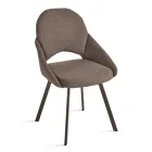 Zestaw 2 tapicerowanych krzeseł z kolorową tkaniną i metalową ramą - Damian Viadurini