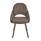 Zestaw 2 tapicerowanych krzeseł z kolorową tkaniną i metalową ramą - Damian Viadurini