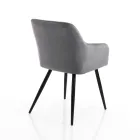 Zestaw 2 krzeseł z tkaniny z efektem aksamitu – pluton Viadurini