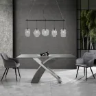 Zestaw 2 krzeseł z tkaniny z efektem aksamitu – pluton Viadurini