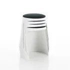 Zestaw 2 stołków z polipropylenu i siedziska z tkaniny – Anchois Viadurini