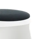 Zestaw 2 stołków z polipropylenu i siedziska z tkaniny – Anchois Viadurini