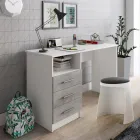 Zestaw 2 stołków z polipropylenu i siedziska z tkaniny – Anchois Viadurini