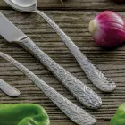 Zestaw 24 sztućców z polerowanej stali z grawerem Made in Italy - Nara Viadurini