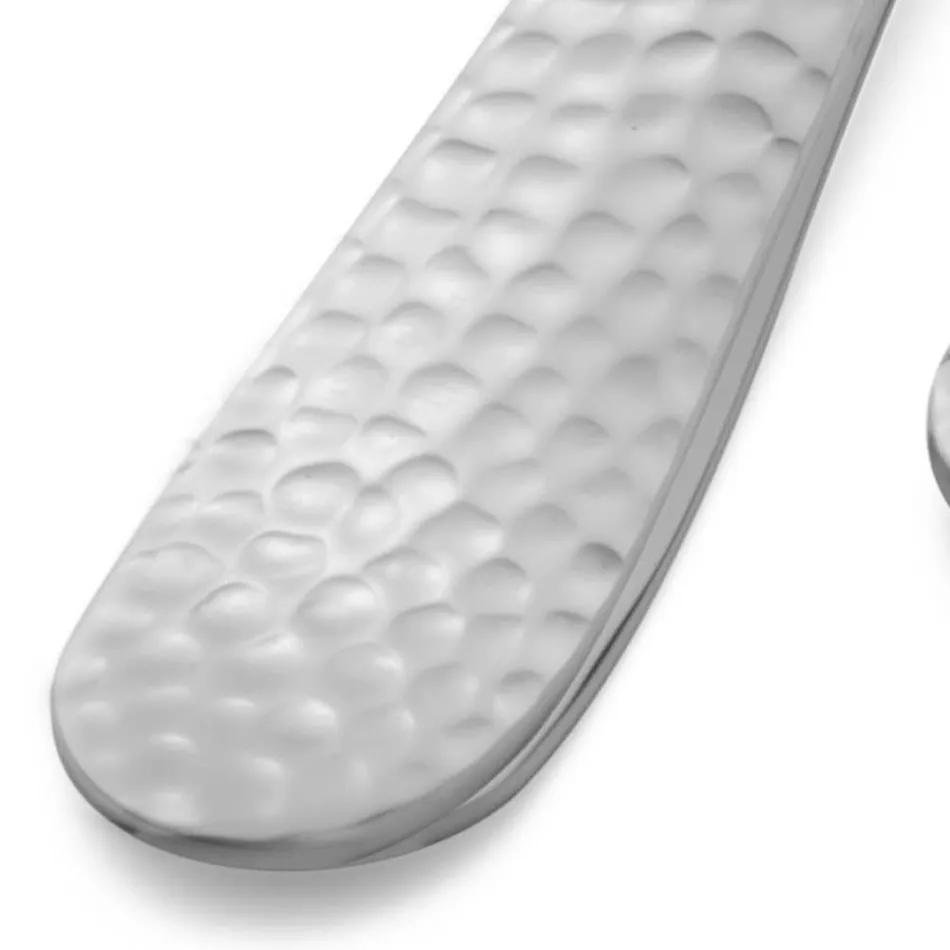 Zestaw 24 sztućców z polerowanej stali nierdzewnej Made in Italy - Historia Viadurini