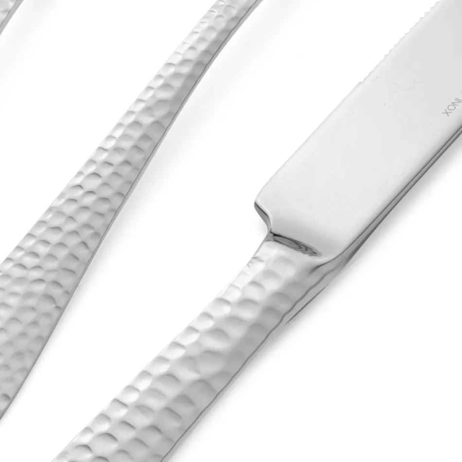 Zestaw 24 sztućców z polerowanej stali nierdzewnej Made in Italy - Historia Viadurini