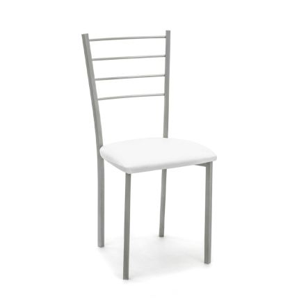 Zestaw 4 krzeseł z metalową konstrukcją pomalowaną na szaro - Galletto Viadurini