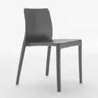 Zestaw 4 krzeseł do użytku zewnętrznego i wewnętrznego z polipropylenu w różnych kolorach - zbudowany Viadurini