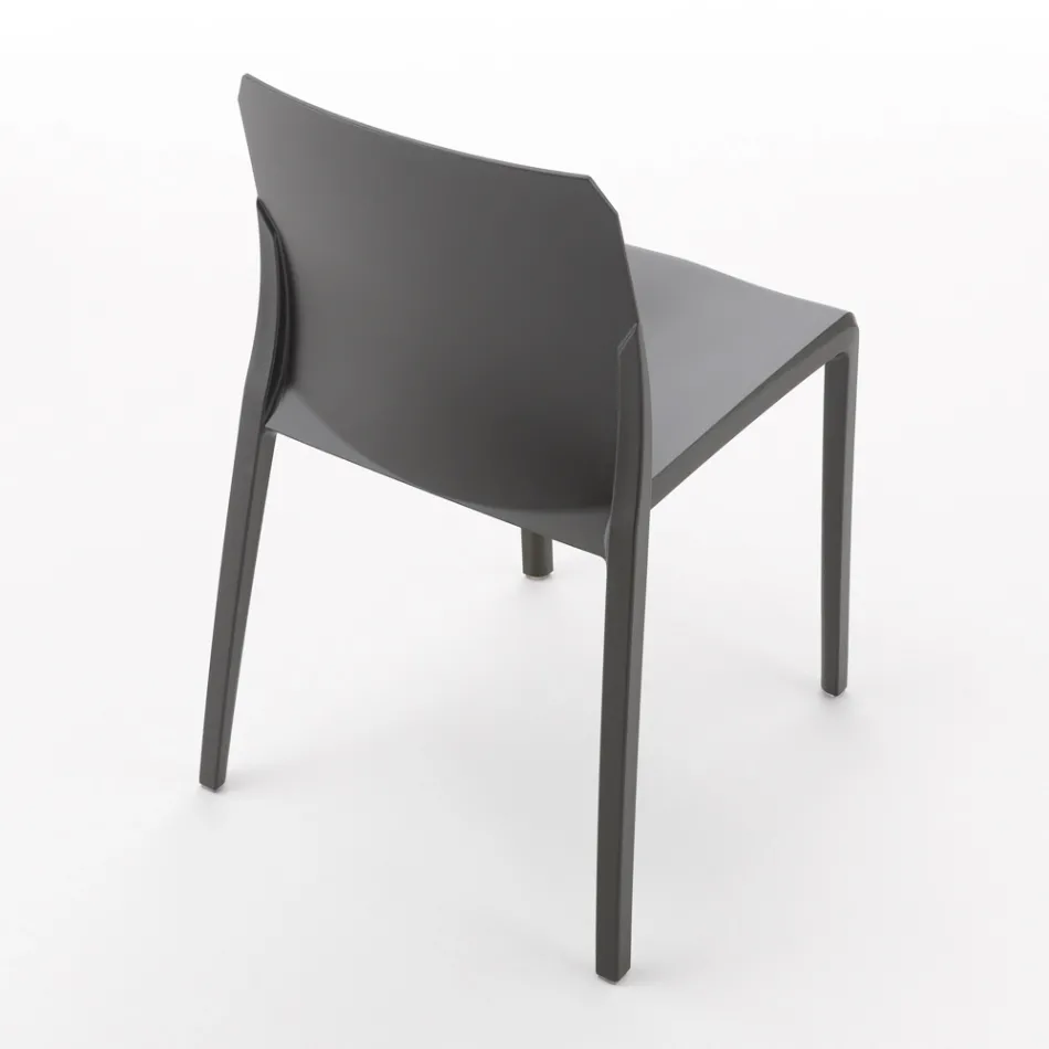 Zestaw 4 krzeseł do użytku zewnętrznego i wewnętrznego z polipropylenu w różnych kolorach - zbudowany Viadurini