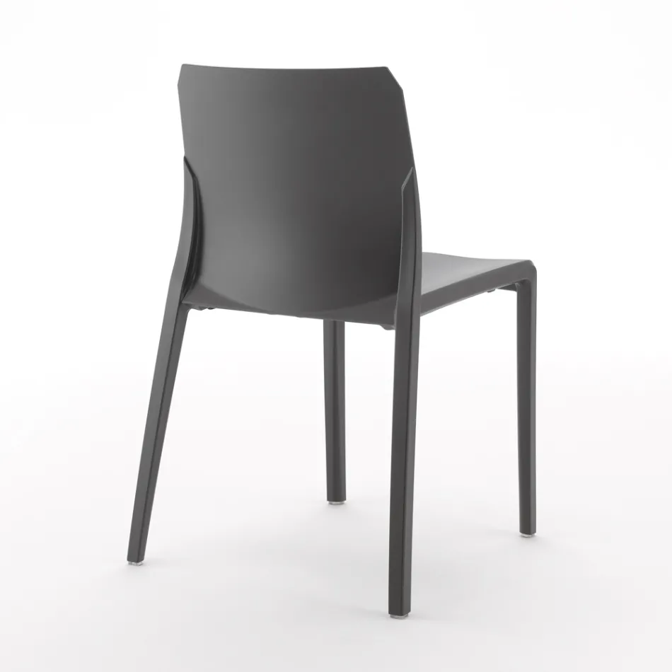 Zestaw 4 krzeseł do użytku zewnętrznego i wewnętrznego z polipropylenu w różnych kolorach - zbudowany Viadurini