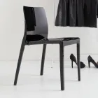 Zestaw 4 krzeseł do użytku zewnętrznego i wewnętrznego z polipropylenu w różnych kolorach - zbudowany Viadurini