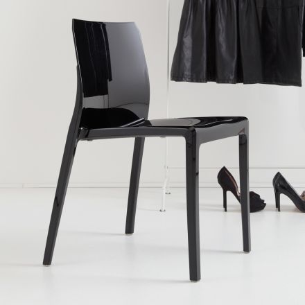 Zestaw 4 krzeseł do użytku zewnętrznego i wewnętrznego z polipropylenu w różnych kolorach - zbudowany Viadurini