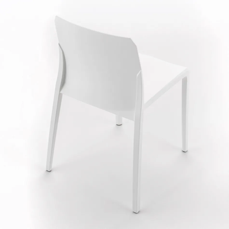 Zestaw 4 krzeseł do użytku zewnętrznego i wewnętrznego z polipropylenu w różnych kolorach - zbudowany Viadurini