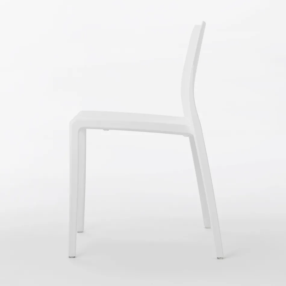 Zestaw 4 krzeseł do użytku zewnętrznego i wewnętrznego z polipropylenu w różnych kolorach - zbudowany Viadurini