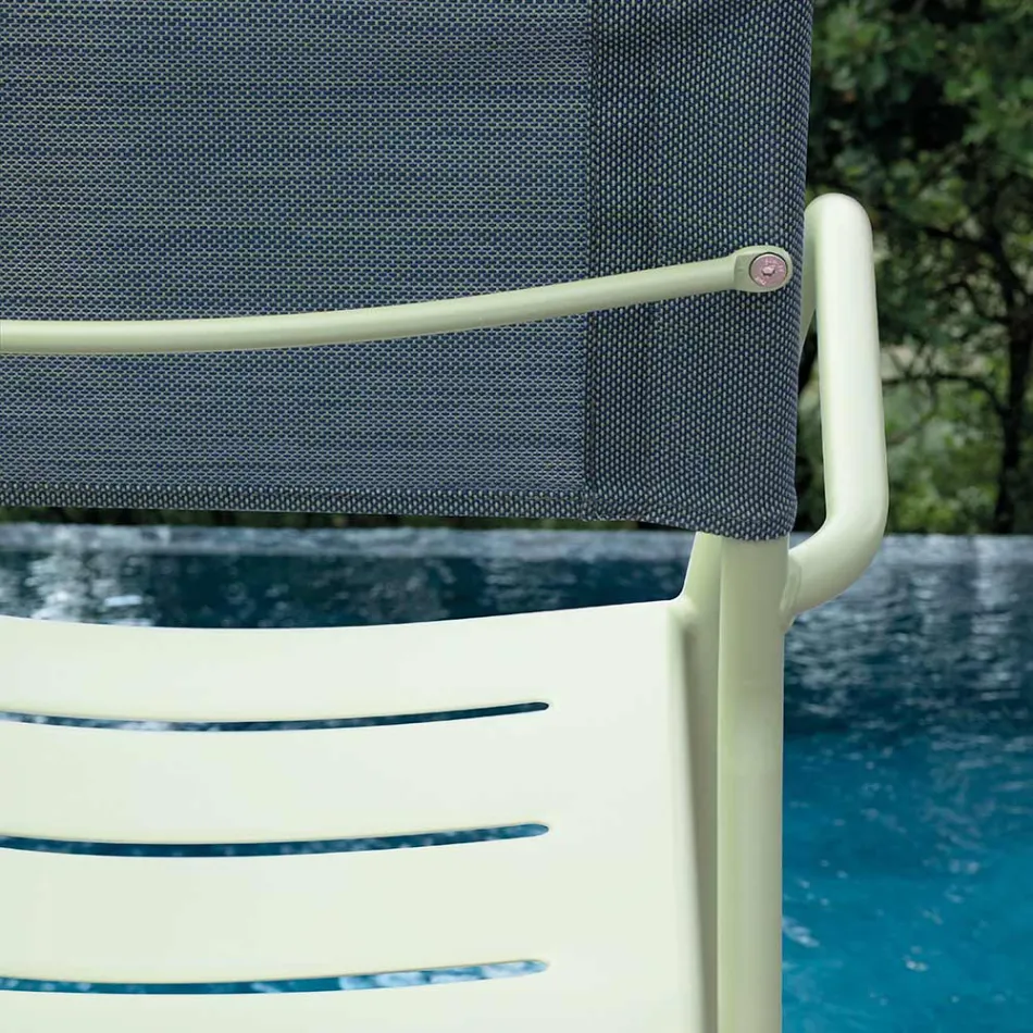 Zestaw 4 krzeseł ogrodowych z ocynkowanego metalu i Batyline - Prestigio Viadurini