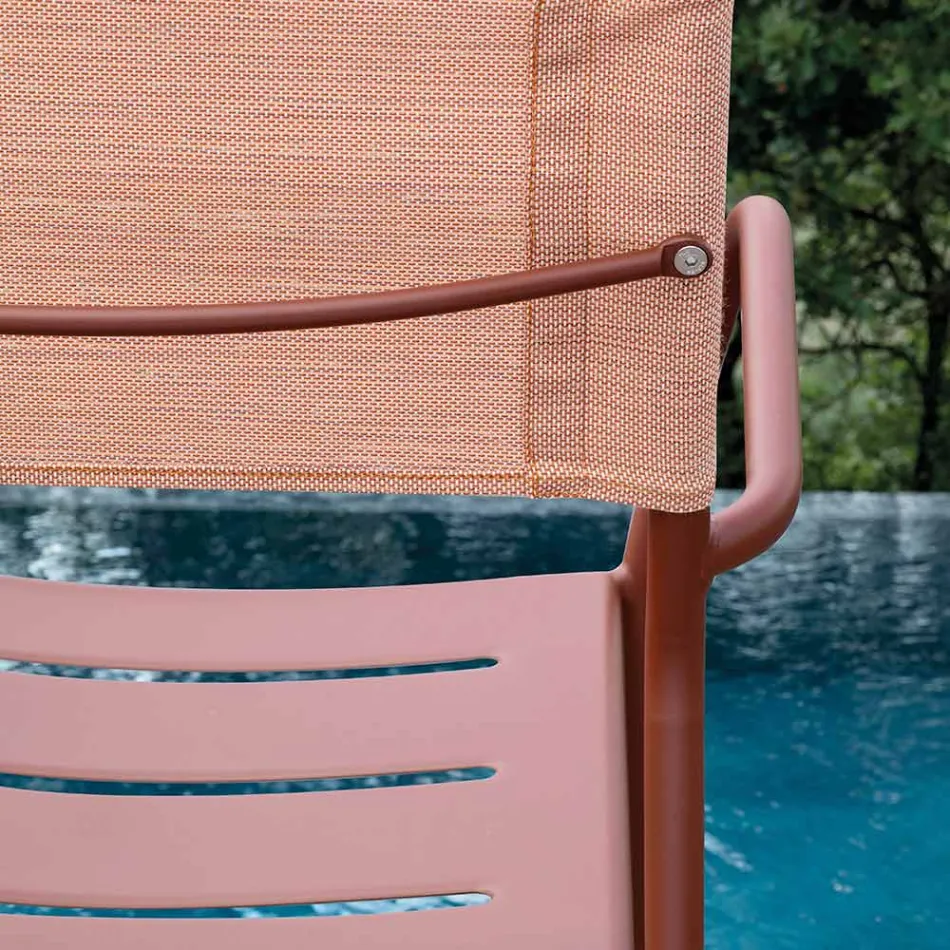 Zestaw 4 krzeseł ogrodowych z ocynkowanego metalu i Batyline - Prestigio Viadurini