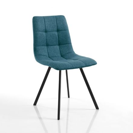 Zestaw 4 krzeseł do jadalni wyściełanych i tapicerowanych tkaniną – Chimera Viadurini