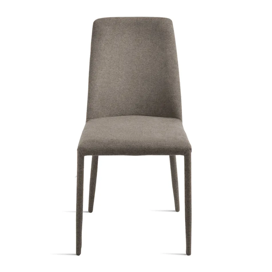 Zestaw 4 tapicerowanych krzeseł w kolorowej tkaninie i z tapicerowaną ramą - Luciana Viadurini