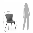 Zestaw 4 krzeseł ze skóry syntetycznej z efektem postarzenia - bursztyn Viadurini