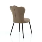 Zestaw 4 krzeseł ze skóry syntetycznej z efektem postarzenia - bursztyn Viadurini