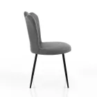 Zestaw 4 krzeseł ze skóry syntetycznej z efektem postarzenia - bursztyn Viadurini