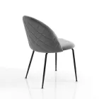 Zestaw 4 krzeseł z mikrofibry z efektem aksamitu – Terbio Viadurini