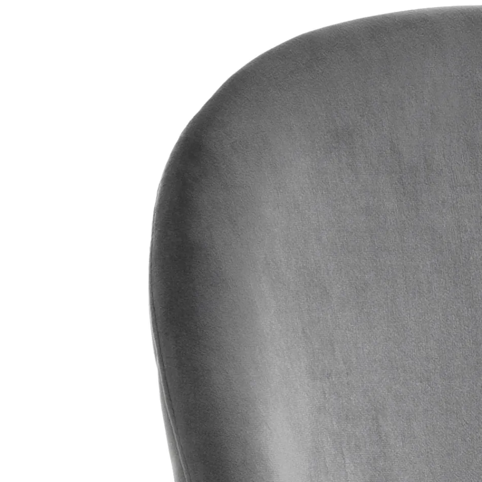 Zestaw 4 krzeseł z mikrofibry z efektem aksamitu – Terbio Viadurini