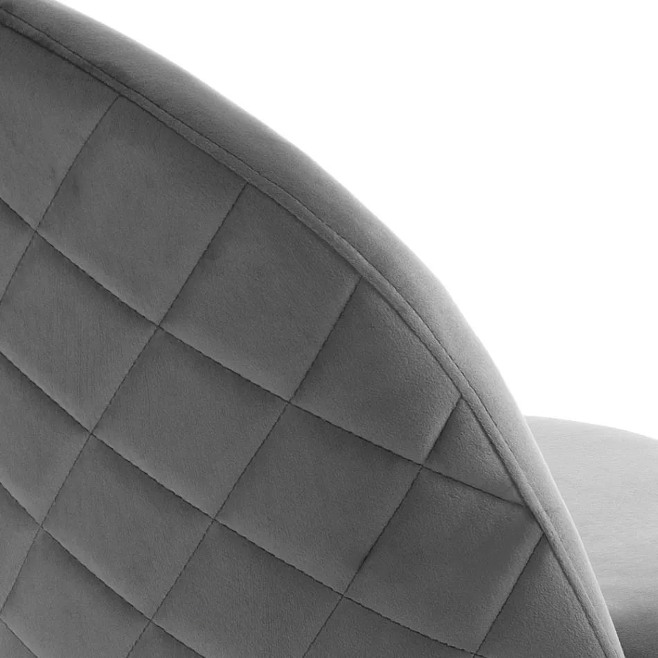 Zestaw 4 krzeseł z mikrofibry z efektem aksamitu – Terbio Viadurini