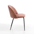 Zestaw 4 krzeseł z mikrofibry z efektem aksamitu – Terbio Viadurini