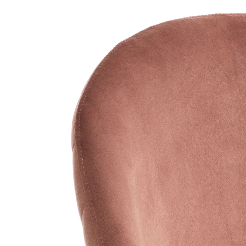 Zestaw 4 krzeseł z mikrofibry z efektem aksamitu – Terbio Viadurini