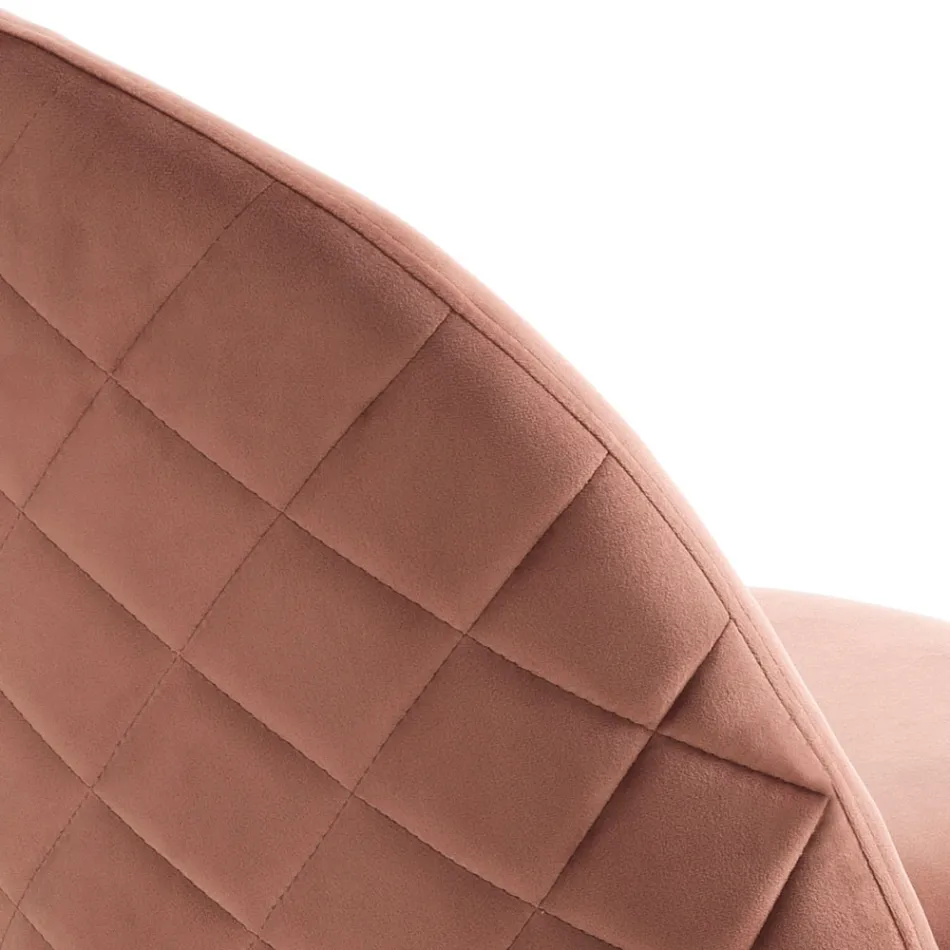 Zestaw 4 krzeseł z mikrofibry z efektem aksamitu – Terbio Viadurini