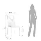 Zestaw 4 krzeseł tapicerowanych skórą syntetyczną. Różne wykończenia – uran Viadurini