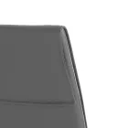 Zestaw 4 krzeseł tapicerowanych skórą syntetyczną. Różne wykończenia – uran Viadurini