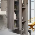 Zestaw drewna i nowoczesne zawieszenie mebli łazienkowych Fenix made Italy Bari Viadurini