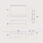 Zestaw drewna i nowoczesne zawieszenie mebli łazienkowych Fenix made Italy Bari Viadurini