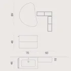 Drewniane zawieszenie do projektowania mebli łazienkowych wykonane we Włoszech Sad Italy Viadurini