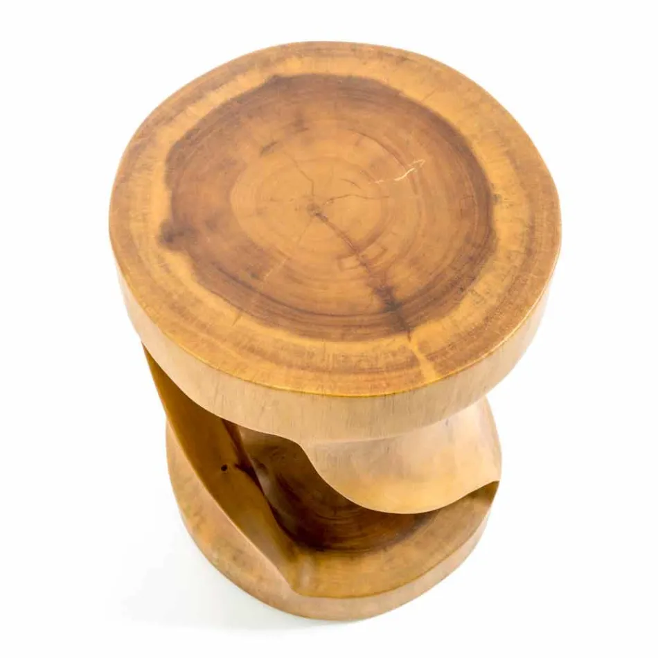 Zestaw mebli łazienkowych Brusson wykonany z litego drewna o nowoczesnym wyglądzie Viadurini