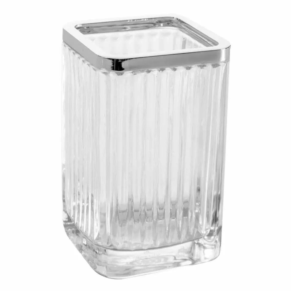 Zestaw mebli łazienkowych Brusson wykonany z litego drewna o nowoczesnym wyglądzie Viadurini