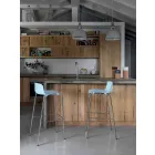 Wysoki stołek, 2 sztuki, z metalu i polipropylenu Wyprodukowano we Włoszech - Christabel Viadurini