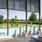 Wysokoprofilowy stołek barowy Modern Slide Drink made in Italy Viadurini