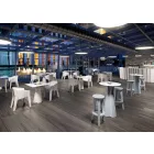 Stołek barowy o wysokim designie z polietylenu Made in Italy - Tinuccia Viadurini