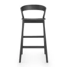 Wysoki stołek kuchenny o konstrukcji z drewna jesionowego Made in Italy - Oslo Viadurini