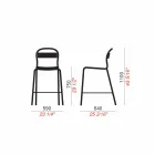 Taboret zewnętrzny z możliwością układania w stosy Made in Italy, 2 sztuki - Trixie Viadurini