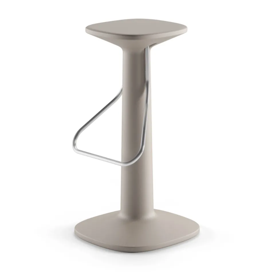 Wysokiej jakości stołek z polietylenu i stali nierdzewnej Made in Italy - Pito Viadurini