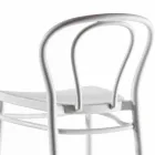 Wysoki stołek z polipropylenu z podnóżkiem, 4 sztuki - Gaya Viadurini