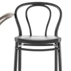 Wysoki stołek z polipropylenu z podnóżkiem, 4 sztuki - Gaya Viadurini