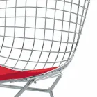 Wysoki skórzany stołek barowy ze stalową konstrukcją Made in Italy - Beniamino Viadurini