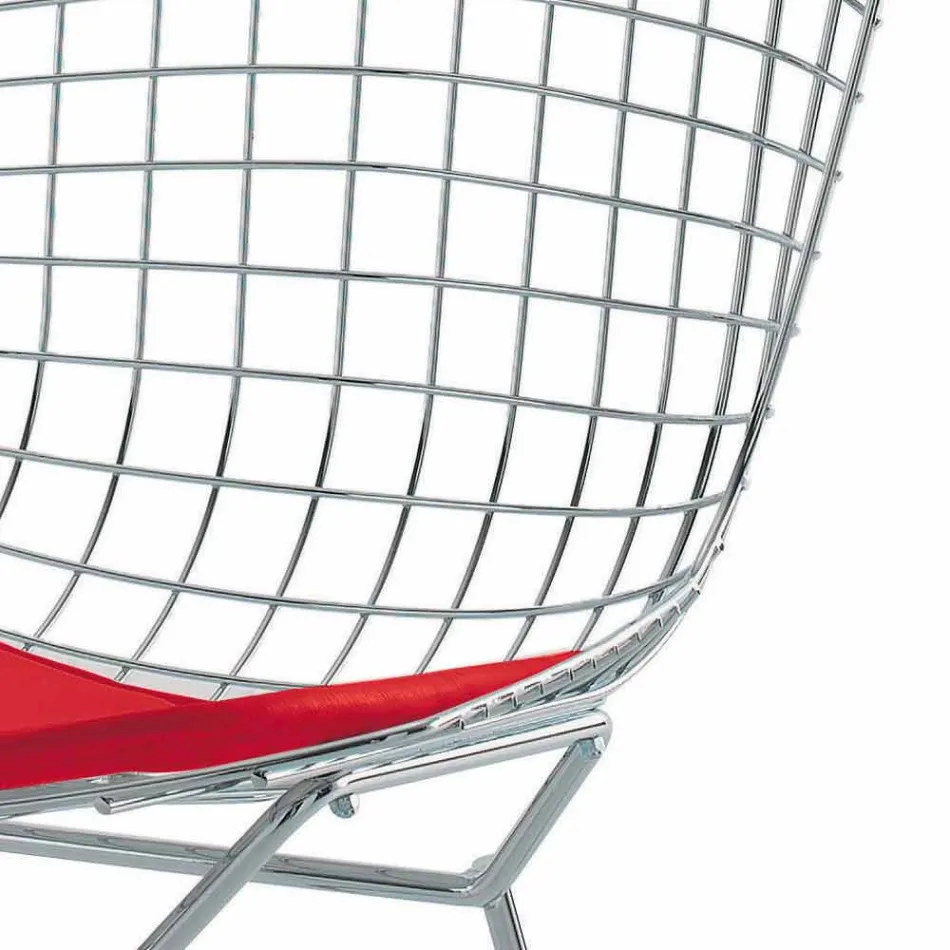 Wysoki skórzany stołek barowy ze stalową konstrukcją Made in Italy - Beniamino Viadurini