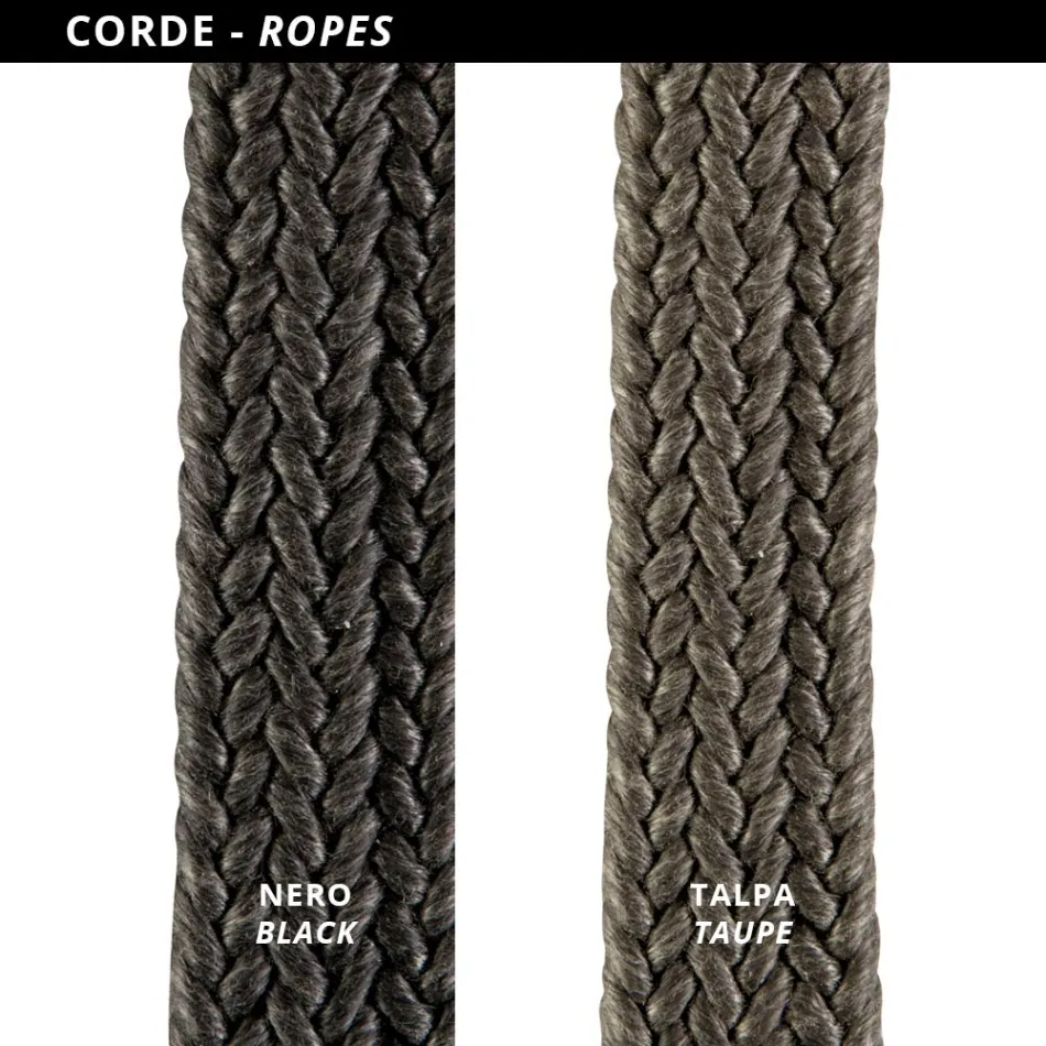 Stołek barowy na zewnątrz ze stali ocynkowanej i liny Made in Italy - Bronn Viadurini