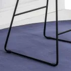 Taboret na sanki, siedzisko z ekoskóry z efektem skóry - owidiowe Viadurini